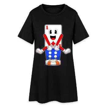 Poker Poker Jetons Cartes de poker - Robe T-shirt Femme - noir - Devant