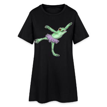 Frog Ballerina Ballet Dance - Women’s T-Shirt Dress - black - Front
