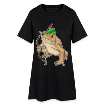 Frog Archer Bow - Women’s T-Shirt Dress - black - Front