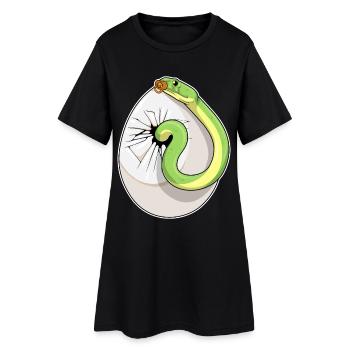Tétine Serpent Bébé - Robe T-shirt Femme - noir - Devant