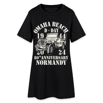 Omaha Beach D-Day 80th Anniversary Normandy - Robe T-shirt Femme - noir - Devant