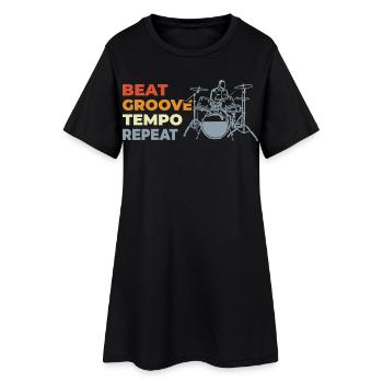 Motivation du batteur - Robe T-shirt Femme - noir - Devant