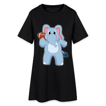 Elephant Sport de football américain - Robe T-shirt Femme - noir - Devant