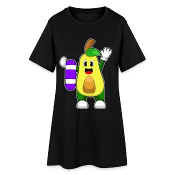 Été de la planche de natation Avocado - Robe T-shirt Femme - noir - Devant