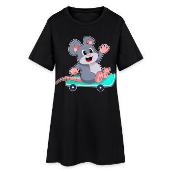 Mouse Skater Skateboard - Robe T-shirt Femme - noir - Devant