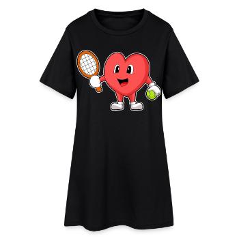 Raquette de tennis Heart Tennis - Robe T-shirt Femme - noir - Devant