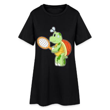 Raquette de tennis Turtle Tennis - Robe T-shirt Femme - noir - Devant