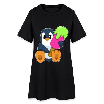 Penguin Popsicle - Women’s T-Shirt Dress - black - Front