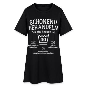40. Geburtstag Schonend Behandeln Alte Lappen 40 - Frauen T-Shirt-Kleid - Schwarz - Vorne
