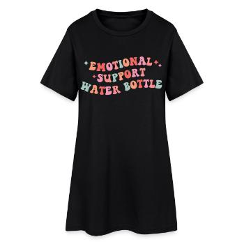 Bouteille d’eau de soutien émotionnel - Robe T-shirt Femme - noir - Devant
