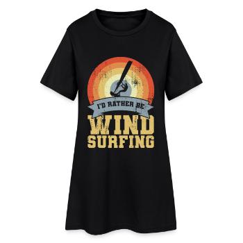 Citation Windsurfer Vintage - Robe T-shirt Femme - noir - Devant