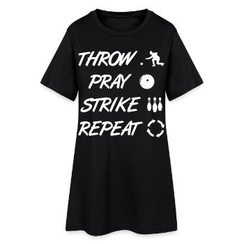 Bowler drôle - Robe T-shirt Femme - noir - Devant