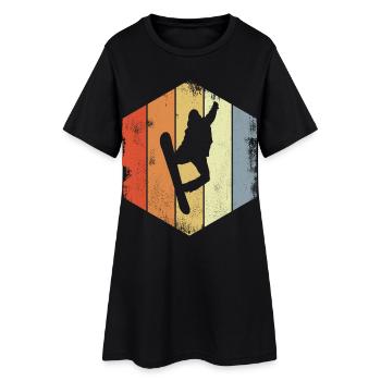Vintage Snowboarder - Robe T-shirt Femme - noir - Devant