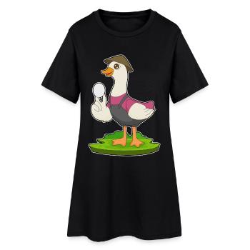 Ferme d’œufs de Duck Farmer - Robe T-shirt Femme - noir - Devant