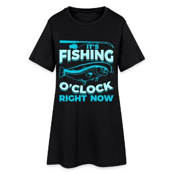 Dicton de pêcheur - Robe T-shirt Femme - noir - Devant