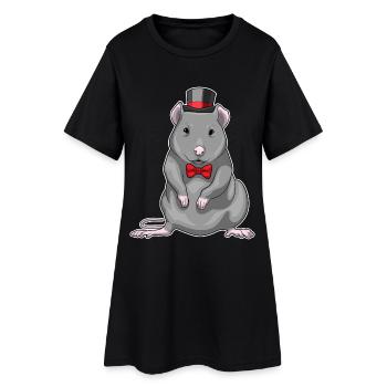 Ratte Bräutigam Zylinder Hochzeit - Frauen T-Shirt-Kleid - Schwarz - Vorne