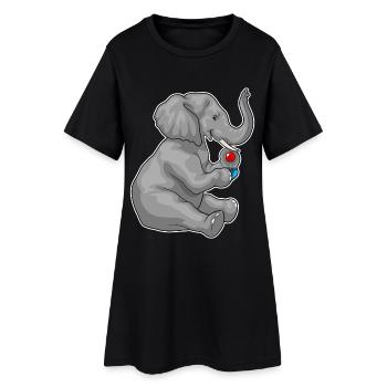 Elephant Gamer Controller - Women’s T-Shirt Dress - black - Front