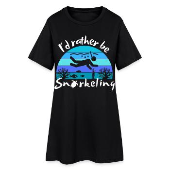 Je préfère faire du snorkeling - Beach Lover - Robe T-shirt Femme - noir - Devant