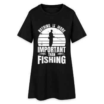 Motivation des pêcheurs - Robe T-shirt Femme - noir - Devant