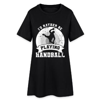Je préfère jouer au handball - Robe T-shirt Femme - noir - Devant