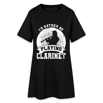 Blague amusante pour clarinette - Robe T-shirt Femme - noir - Devant