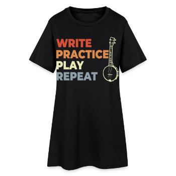 Banjo Motivation - Robe T-shirt Femme - noir - Devant
