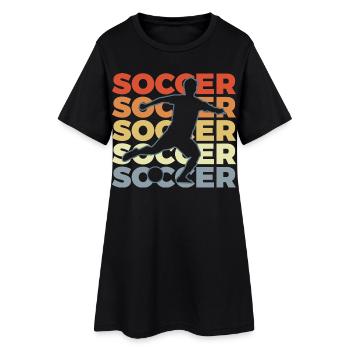 Footballeur - Robe T-shirt Femme - noir - Devant