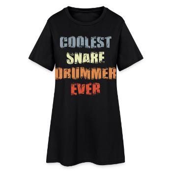 Joueur de tambour hargneux - Robe T-shirt Femme - noir - Devant