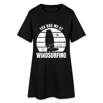Drôle de véliplanchiste - Robe T-shirt Femme - noir - Devant