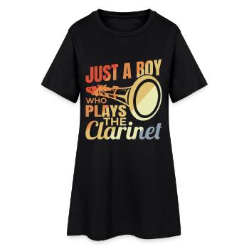 Jeune clarinettiste - Robe T-shirt Femme - noir - Devant