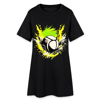 Volleyball Logo - Frauen T-Shirt-Kleid - Schwarz - Vorne
