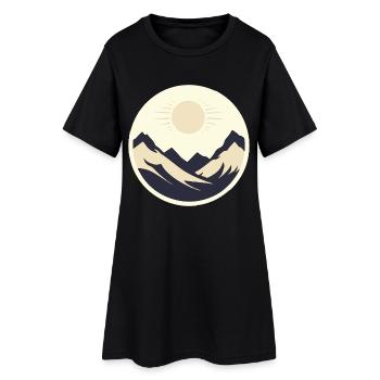 Mountains in the sunshine - Women’s T-Shirt Dress - black - Front