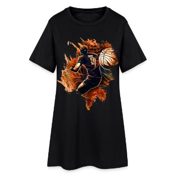 Joueurs de volley-ball - Robe T-shirt Femme - noir - Devant