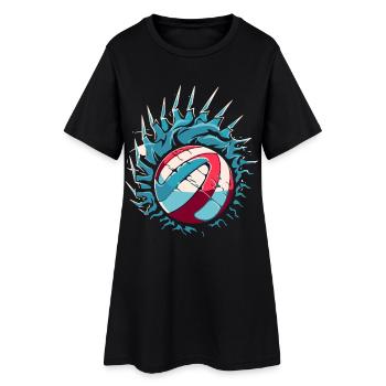 Logo de volley-ball - Robe T-shirt Femme - noir - Devant