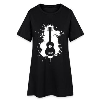 Musique ukulélé amusante - Robe T-shirt Femme - noir - Devant