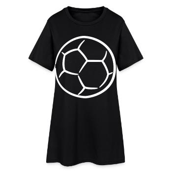 Dessin de handball - Robe T-shirt Femme - noir - Devant