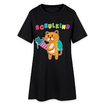 Schulkind Einschulung | Schulanfang ABC-Schütze - Frauen T-Shirt-Kleid - Schwarz - Vorne