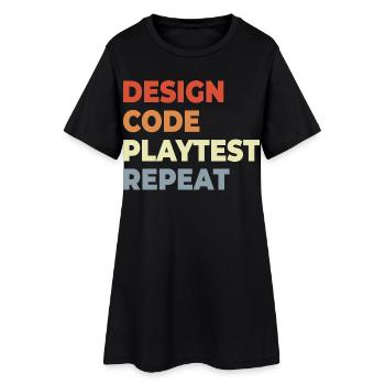 Game Development Workflow - Women’s T-Shirt Dress - black - Front