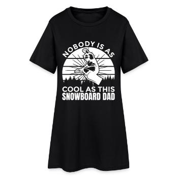 Papa snowboard - Robe T-shirt Femme - noir - Devant