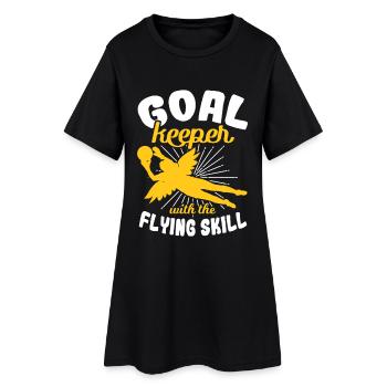 Gardienne de but filles - Robe T-shirt Femme - noir - Devant