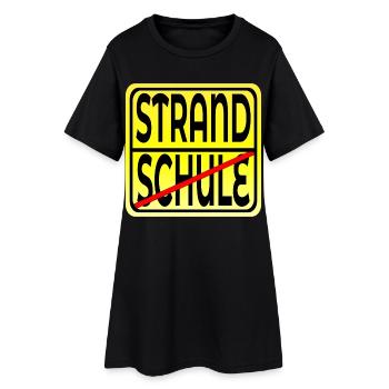 SCHULE ABSCHLUSS FERIENBEGINN - Frauen T-Shirt-Kleid - Schwarz - Vorne