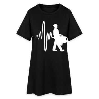 Tambour de parade - Robe T-shirt Femme - noir - Devant
