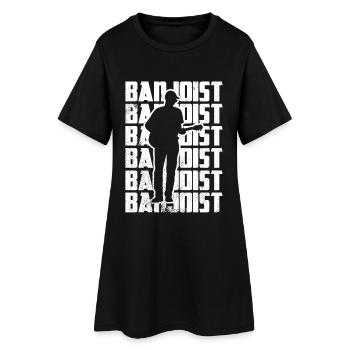 Banjoïste drôle - Robe T-shirt Femme - noir - Devant