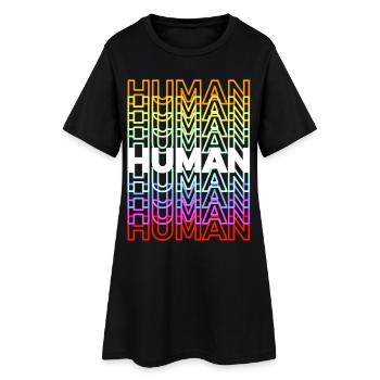 Fierté humaine LGBT - Robe T-shirt Femme - noir - Devant