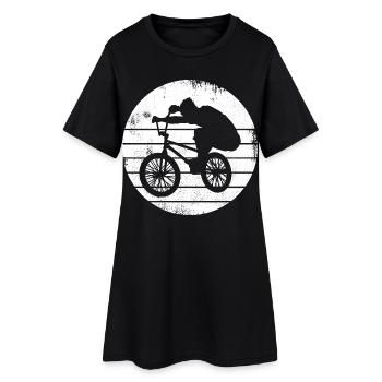 BMX Radfahrer - Frauen T-Shirt-Kleid - Schwarz - Vorne