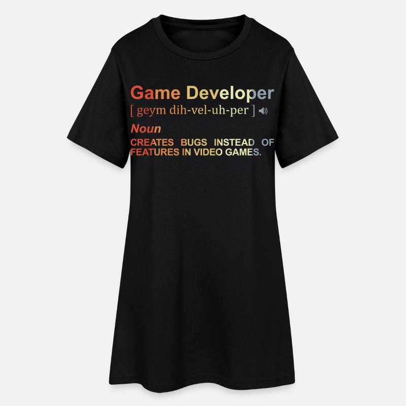 Game Developer Definition - Women’s T-Shirt Dress - black
