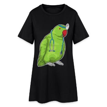 Parrot Doctor Stethoscope - Women’s T-Shirt Dress - black - Front