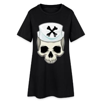 Skull Nurse - Women’s T-Shirt Dress - black - Front