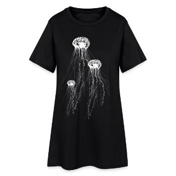 Méduse - Robe T-shirt Femme - noir - Devant