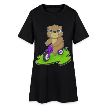 Vélo d’ours - Robe T-shirt Femme - noir - Devant